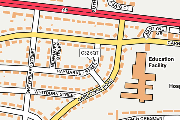 G32 6QT map - OS OpenMap – Local (Ordnance Survey)