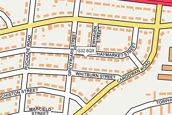 G32 6QX map - OS OpenMap – Local (Ordnance Survey)