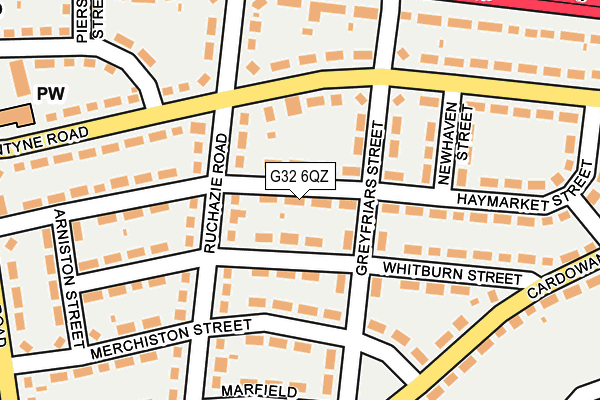 G32 6QZ map - OS OpenMap – Local (Ordnance Survey)