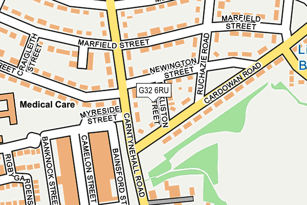 G32 6RU map - OS OpenMap – Local (Ordnance Survey)