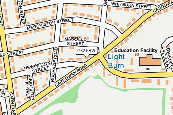G32 6RW map - OS OpenMap – Local (Ordnance Survey)