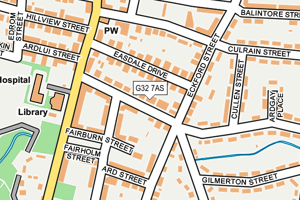 G32 7AS map - OS OpenMap – Local (Ordnance Survey)