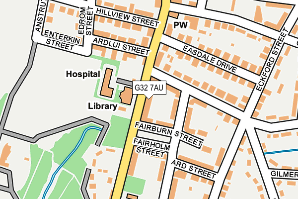 G32 7AU map - OS OpenMap – Local (Ordnance Survey)