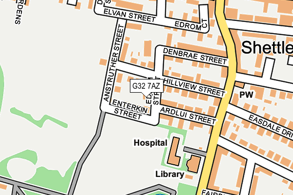 G32 7AZ map - OS OpenMap – Local (Ordnance Survey)
