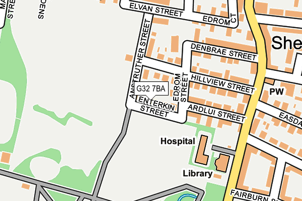 G32 7BA map - OS OpenMap – Local (Ordnance Survey)