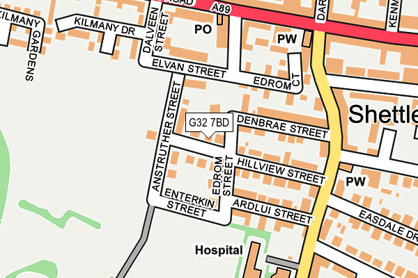 G32 7BD map - OS OpenMap – Local (Ordnance Survey)