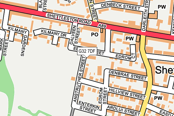 G32 7DF map - OS OpenMap – Local (Ordnance Survey)