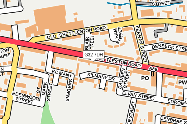 G32 7DH map - OS OpenMap – Local (Ordnance Survey)