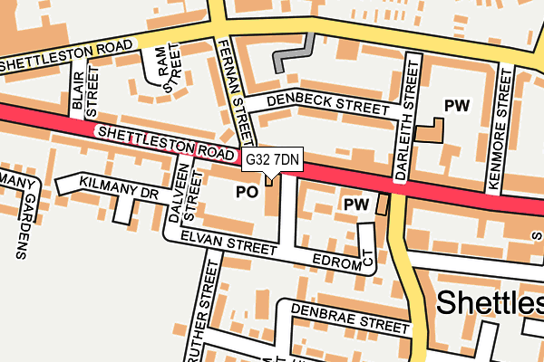 G32 7DN map - OS OpenMap – Local (Ordnance Survey)