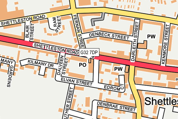 G32 7DP map - OS OpenMap – Local (Ordnance Survey)