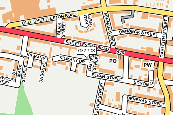 G32 7DS map - OS OpenMap – Local (Ordnance Survey)