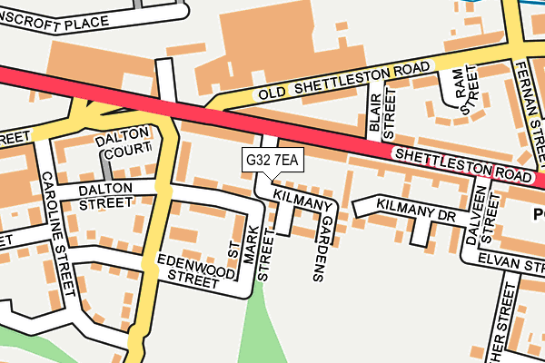 G32 7EA map - OS OpenMap – Local (Ordnance Survey)
