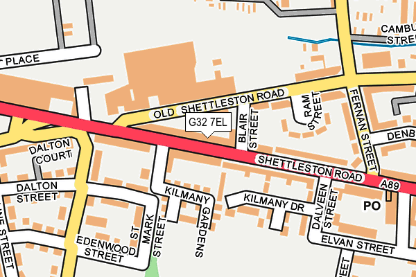 G32 7EL map - OS OpenMap – Local (Ordnance Survey)