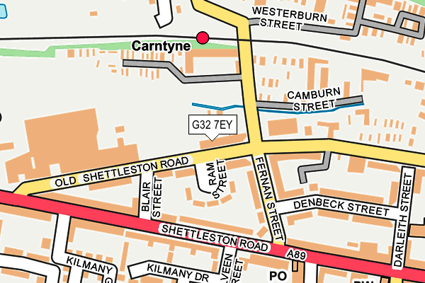 G32 7EY map - OS OpenMap – Local (Ordnance Survey)