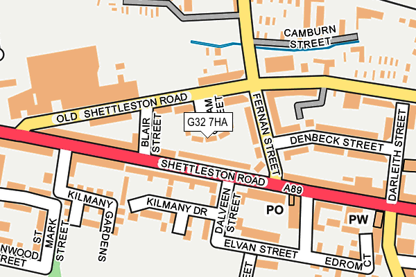G32 7HA map - OS OpenMap – Local (Ordnance Survey)