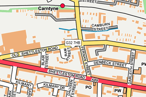 G32 7HB map - OS OpenMap – Local (Ordnance Survey)