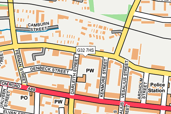 G32 7HS map - OS OpenMap – Local (Ordnance Survey)