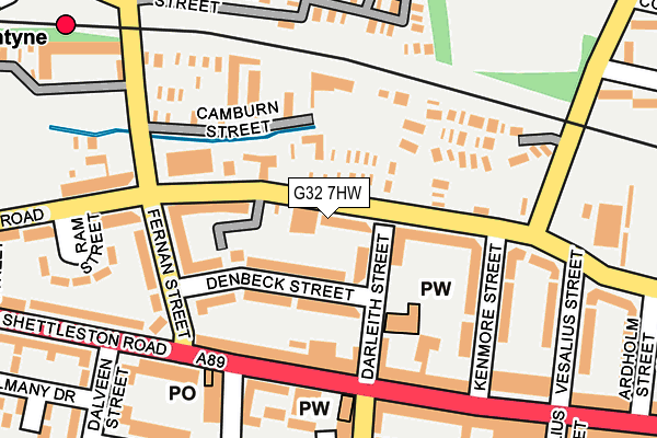 G32 7HW map - OS OpenMap – Local (Ordnance Survey)