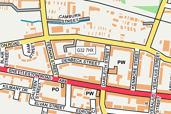 G32 7HX map - OS OpenMap – Local (Ordnance Survey)