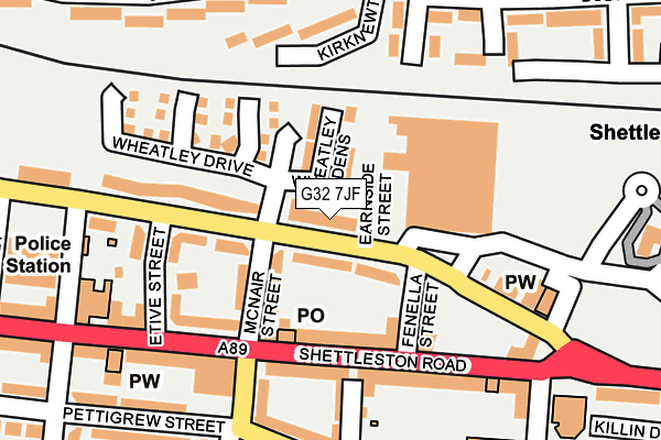 G32 7JF map - OS OpenMap – Local (Ordnance Survey)