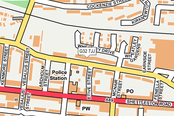 G32 7JJ map - OS OpenMap – Local (Ordnance Survey)