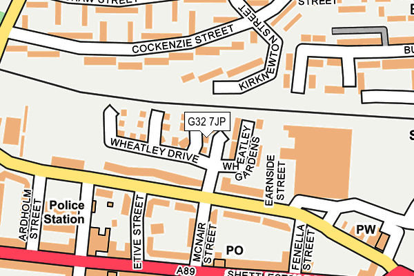 G32 7JP map - OS OpenMap – Local (Ordnance Survey)