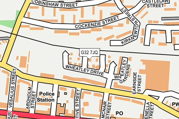 G32 7JQ map - OS OpenMap – Local (Ordnance Survey)