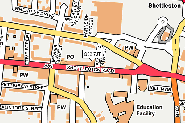 G32 7JT map - OS OpenMap – Local (Ordnance Survey)