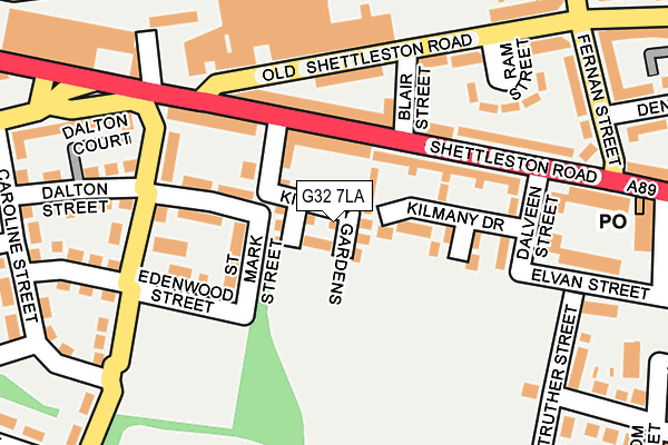 G32 7LA map - OS OpenMap – Local (Ordnance Survey)