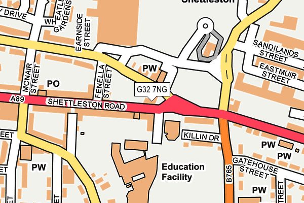 G32 7NG map - OS OpenMap – Local (Ordnance Survey)