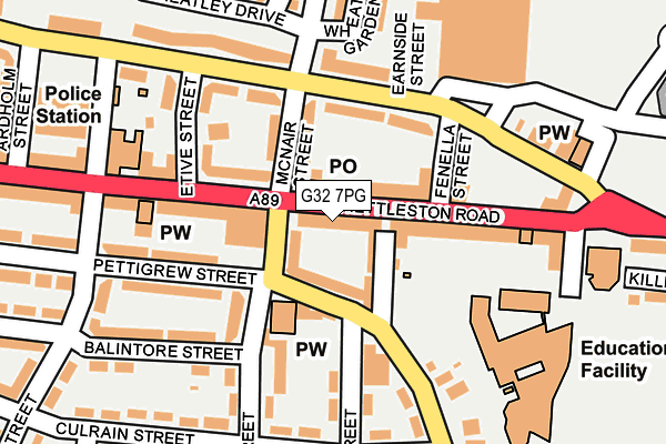 G32 7PG map - OS OpenMap – Local (Ordnance Survey)