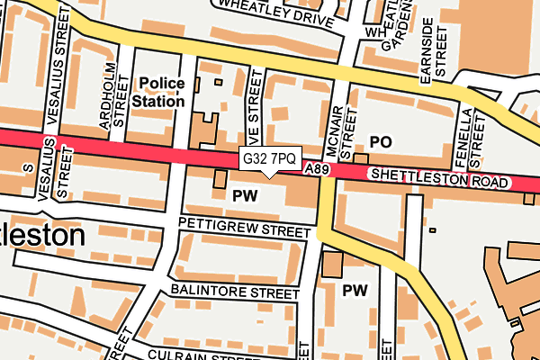 G32 7PQ map - OS OpenMap – Local (Ordnance Survey)