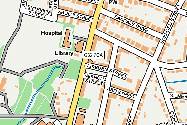 G32 7QA map - OS OpenMap – Local (Ordnance Survey)