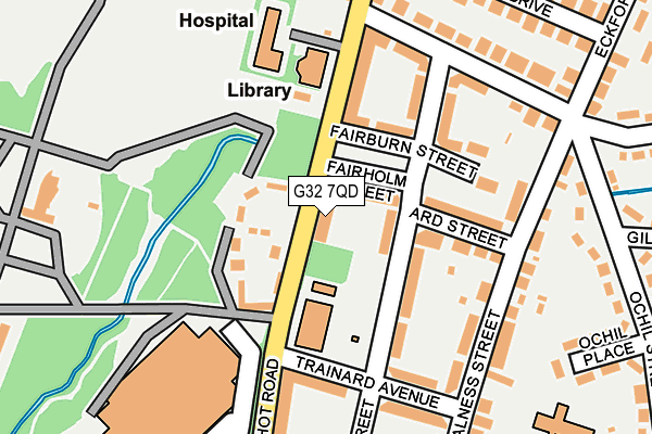 G32 7QD map - OS OpenMap – Local (Ordnance Survey)