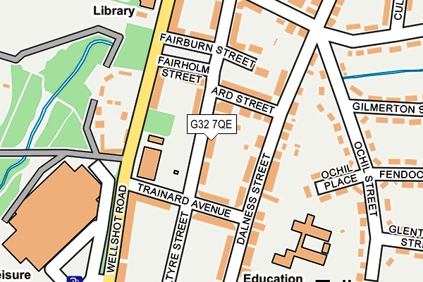 G32 7QE map - OS OpenMap – Local (Ordnance Survey)