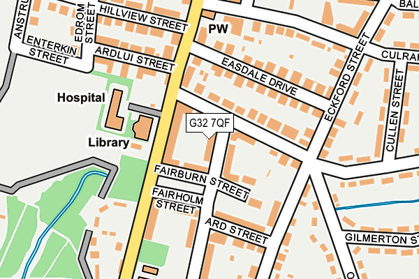 G32 7QF map - OS OpenMap – Local (Ordnance Survey)