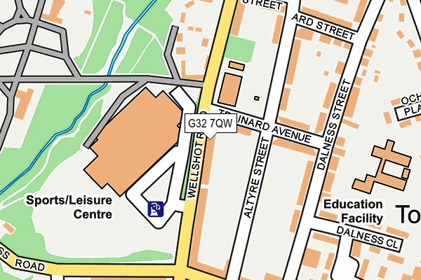 G32 7QW map - OS OpenMap – Local (Ordnance Survey)