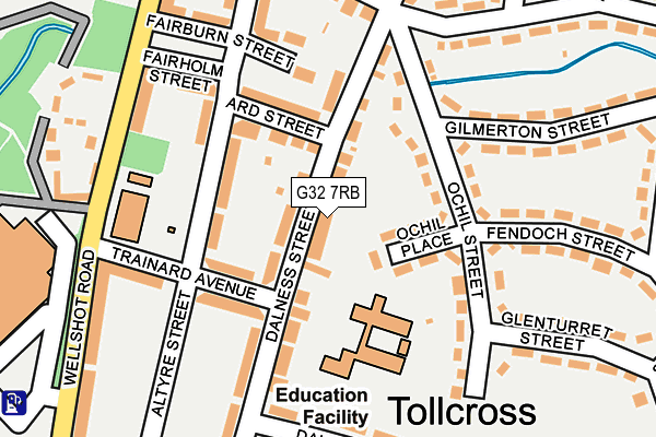 G32 7RB map - OS OpenMap – Local (Ordnance Survey)