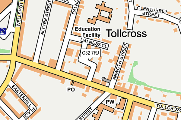 G32 7RJ map - OS OpenMap – Local (Ordnance Survey)