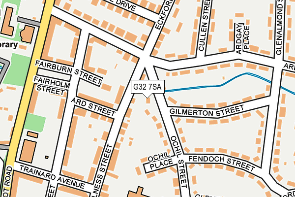 G32 7SA map - OS OpenMap – Local (Ordnance Survey)
