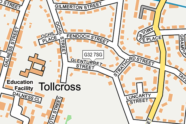G32 7SG map - OS OpenMap – Local (Ordnance Survey)