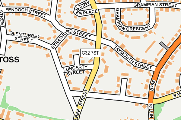 G32 7ST map - OS OpenMap – Local (Ordnance Survey)