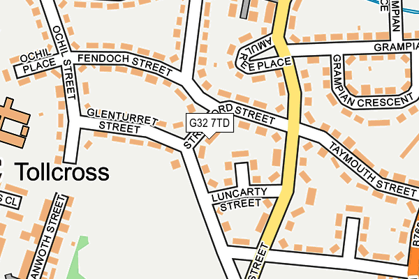 G32 7TD map - OS OpenMap – Local (Ordnance Survey)