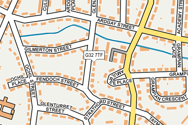G32 7TF map - OS OpenMap – Local (Ordnance Survey)