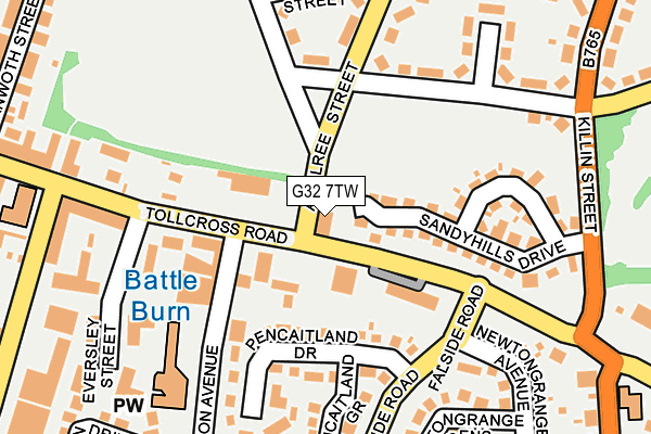 G32 7TW map - OS OpenMap – Local (Ordnance Survey)