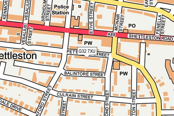G32 7XU map - OS OpenMap – Local (Ordnance Survey)