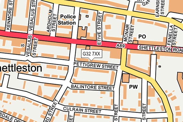 G32 7XX map - OS OpenMap – Local (Ordnance Survey)