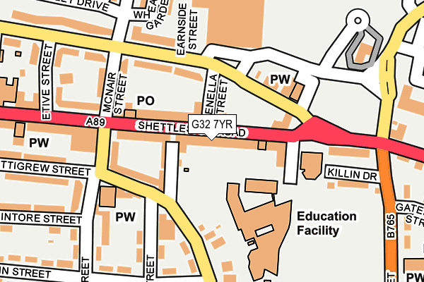 G32 7YR map - OS OpenMap – Local (Ordnance Survey)