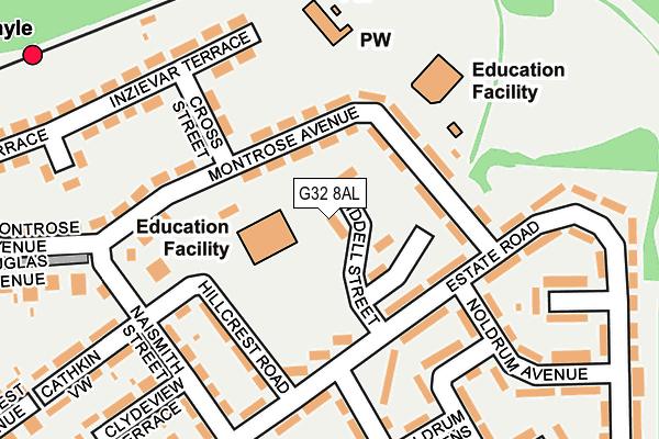 G32 8AL map - OS OpenMap – Local (Ordnance Survey)