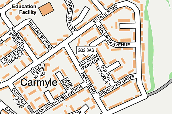 G32 8AS map - OS OpenMap – Local (Ordnance Survey)